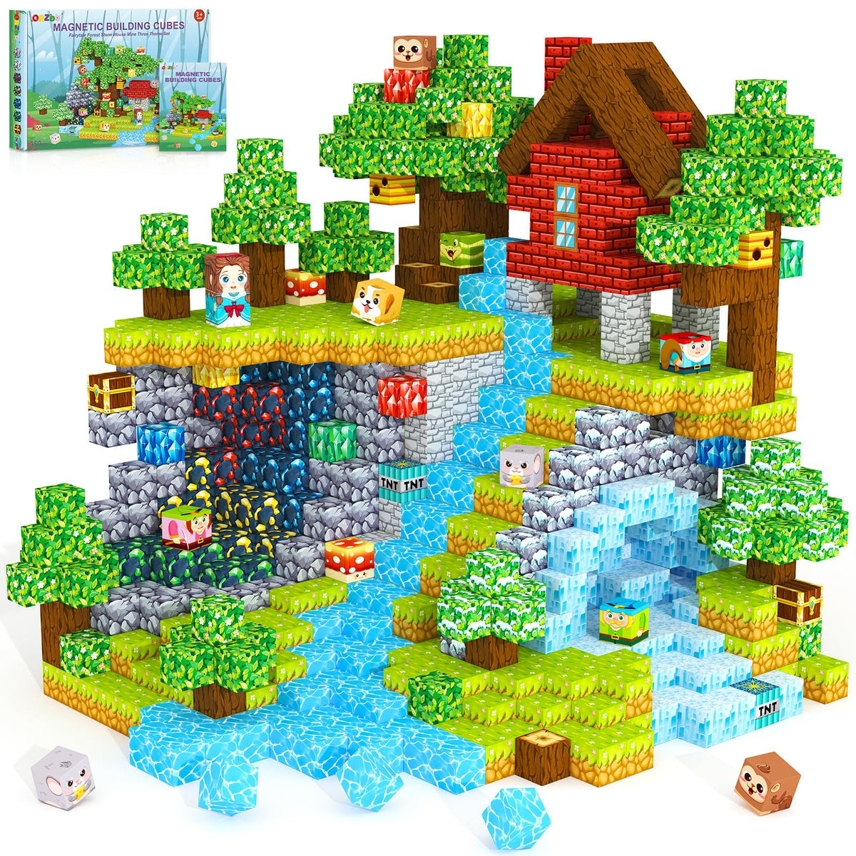 ORZbb 150pcs magnetic blocks set sparks collaborative play and creative building.