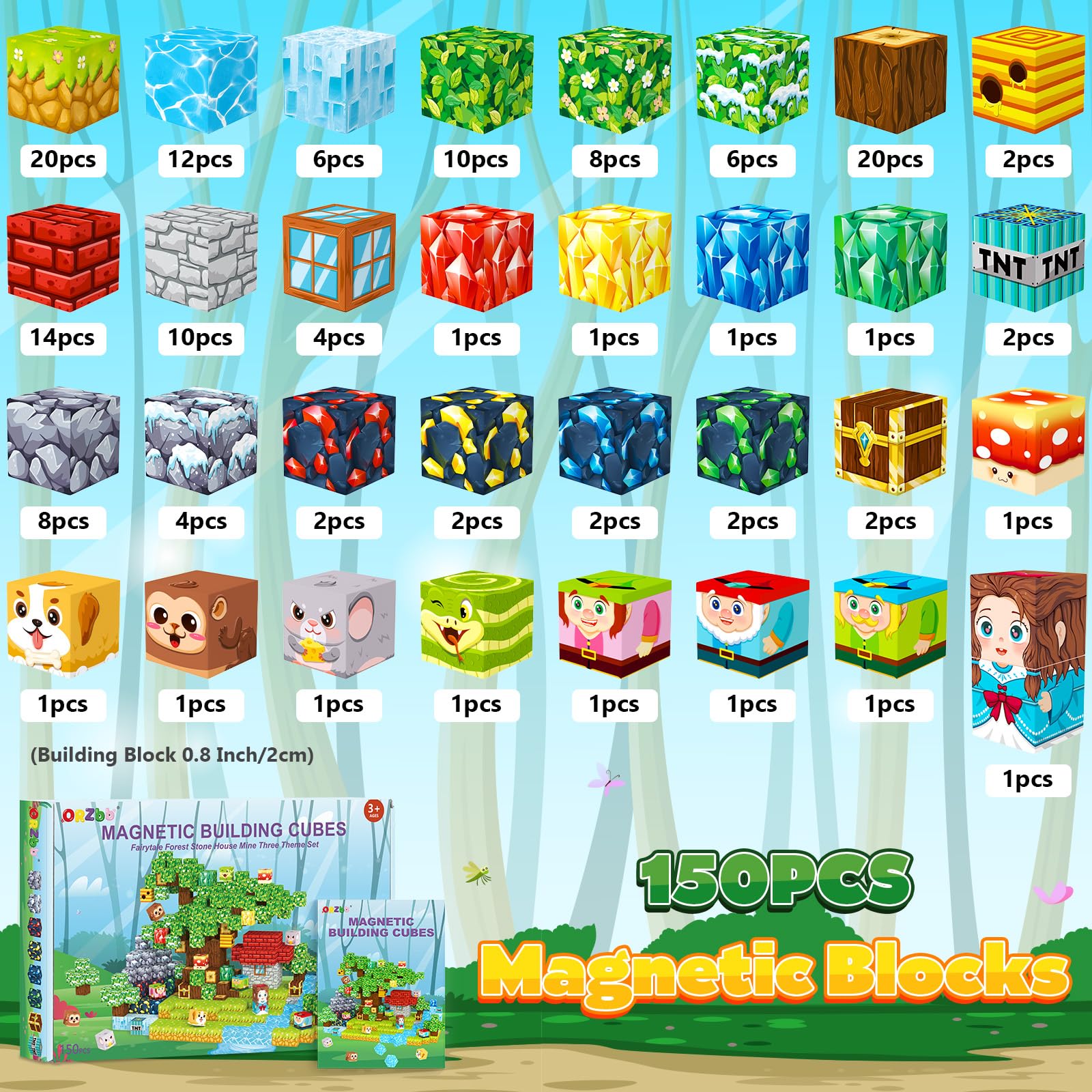 ORZbb fairytale forest theme blocks spark imaginative constructions.