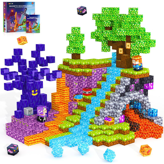 ORZbb magnetic blocks forest theme play boosts imagination and collaborative building