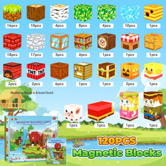 ORZbb magnetic blocks forest theme promotes open-ended exploration.