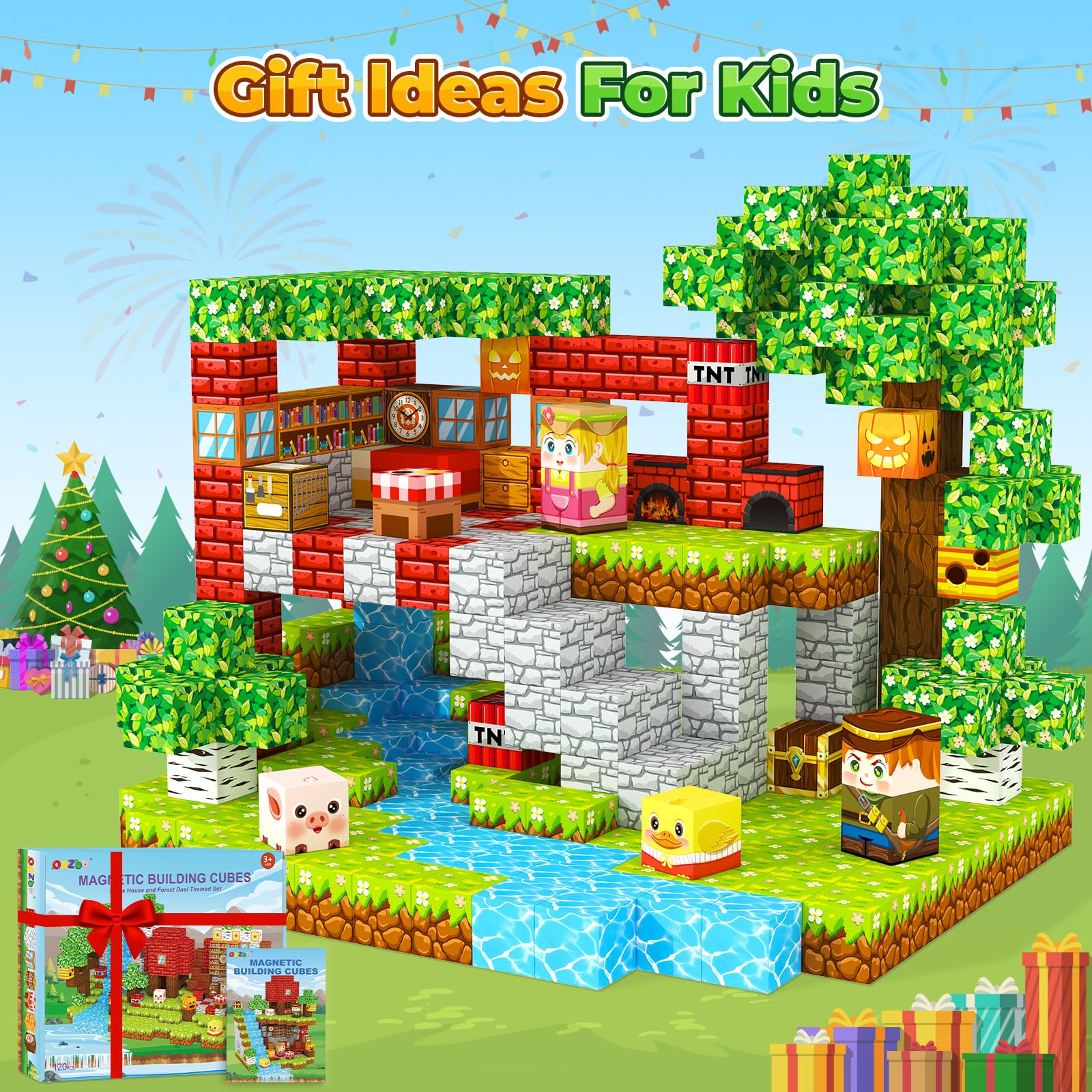 ORZbb magnetic blocks kids building world enables imaginative play.