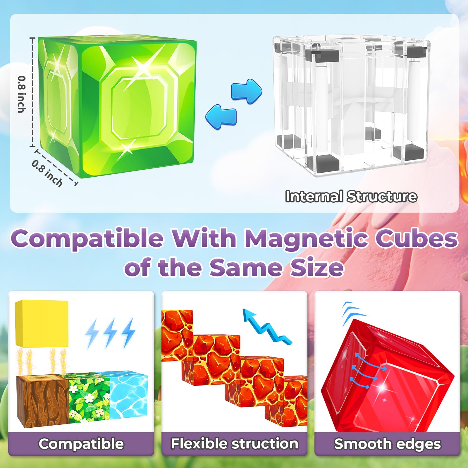 ORZbb magnetic blocks mine scene encouraging hands-on construction and spatial awareness.