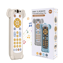 Orzbow baby remote control toy with silicone teether cover for soothing playtime and teether relief.