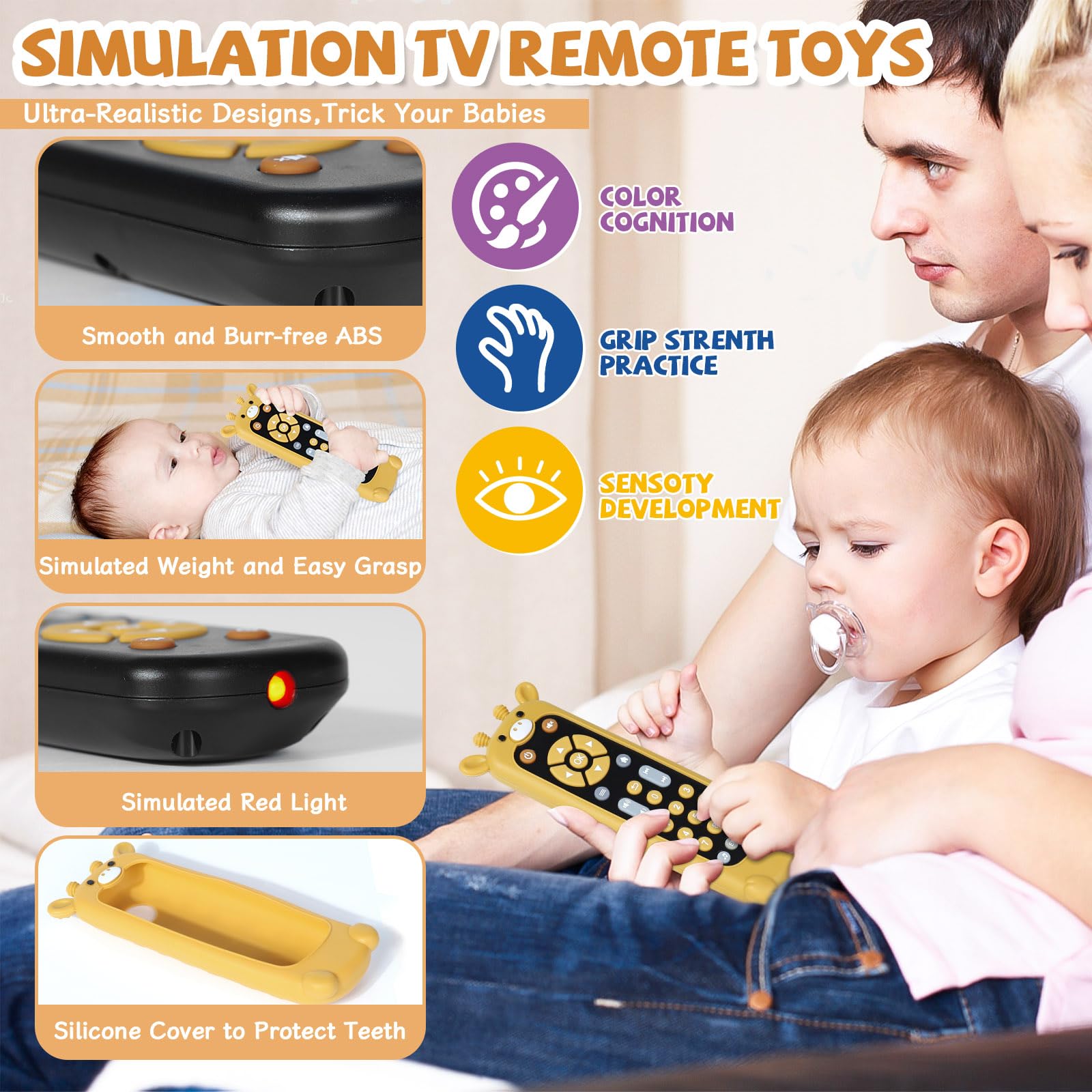 Orzbow realistic remote design mirrors real devices for relatable pretend play.