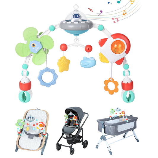 Orzbow stroller arch toy with spinning windmill for visual tracking and calm play