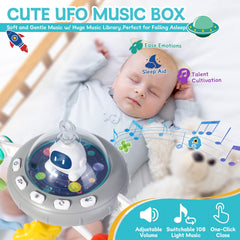 Orzbow UFO music box with soft glow for nap time