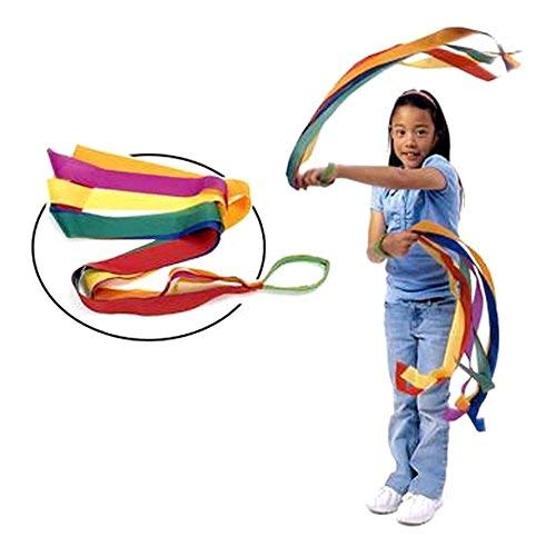 ORZIZRO Rainbow Dance Ribbons with 39 inch handles enable comfortable grip for group activities