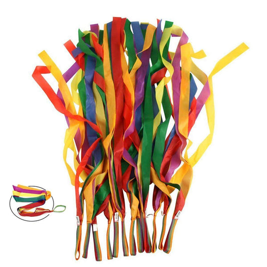 ORZIZRO Rainbow Dance Ribbons set swirling colors to spark active play for kids