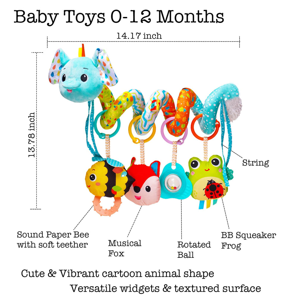 Orzizro bee teether squeaks softly to soothe gums.