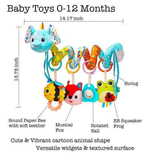 Orzizro bee teether squeaks softly to soothe gums.