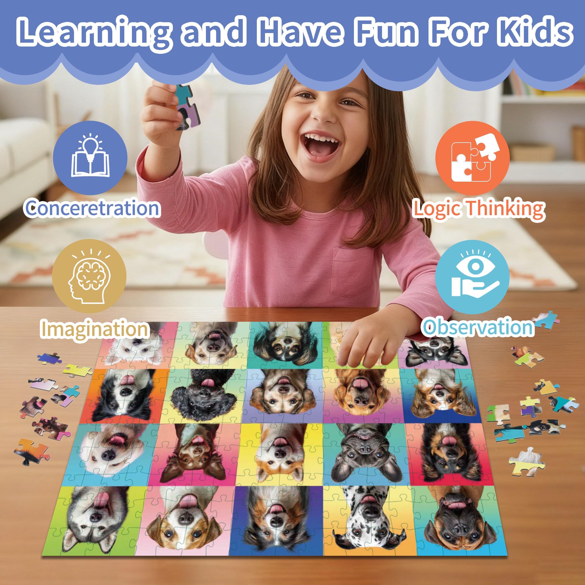 OSBOO 200-piece puzzle layout showing colorful scene for engagement.