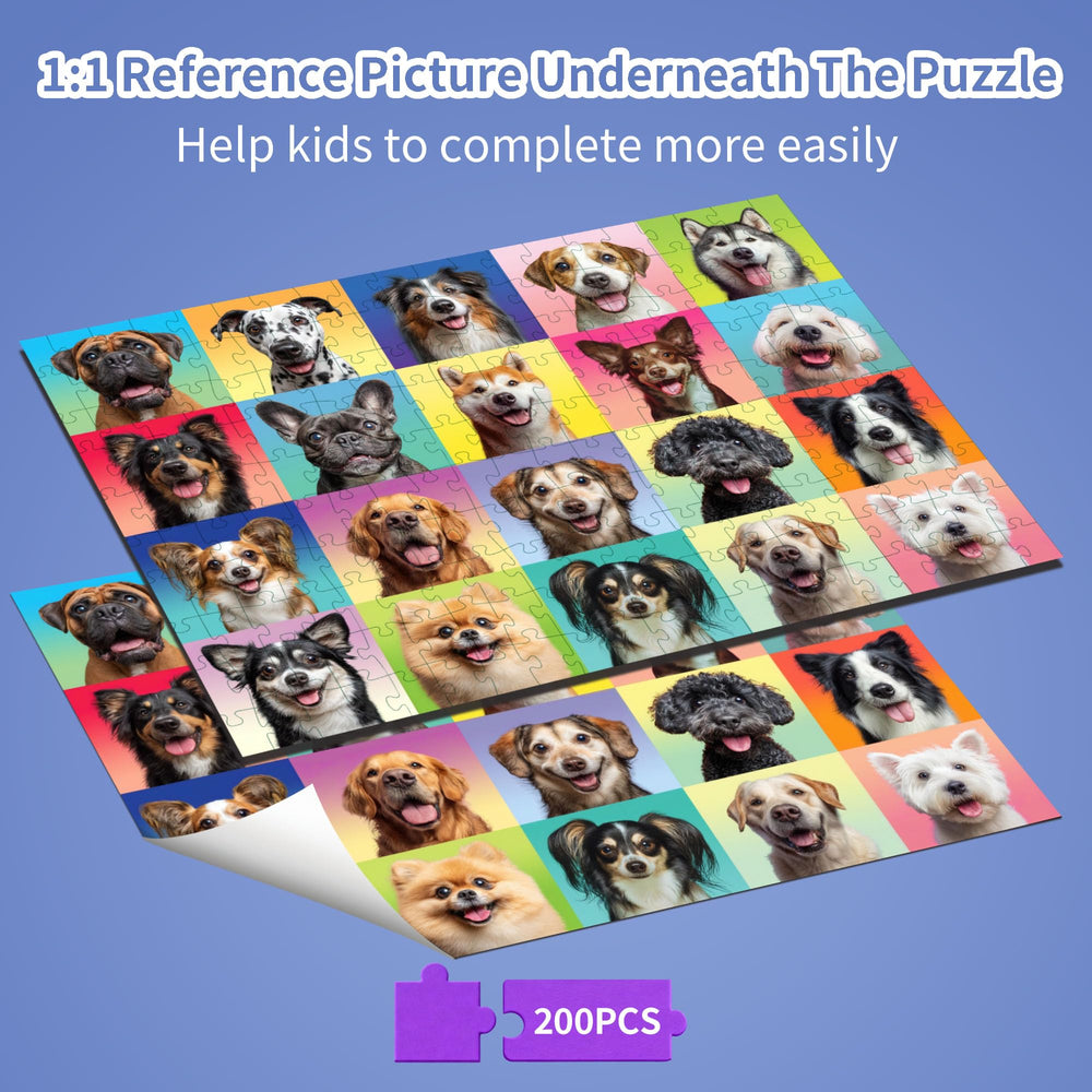 OSBOO multicolor dog puzzle design; vibrant artwork for kids and adults.
