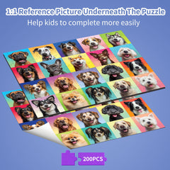 OSBOO multicolor dog puzzle design; vibrant artwork for kids and adults.