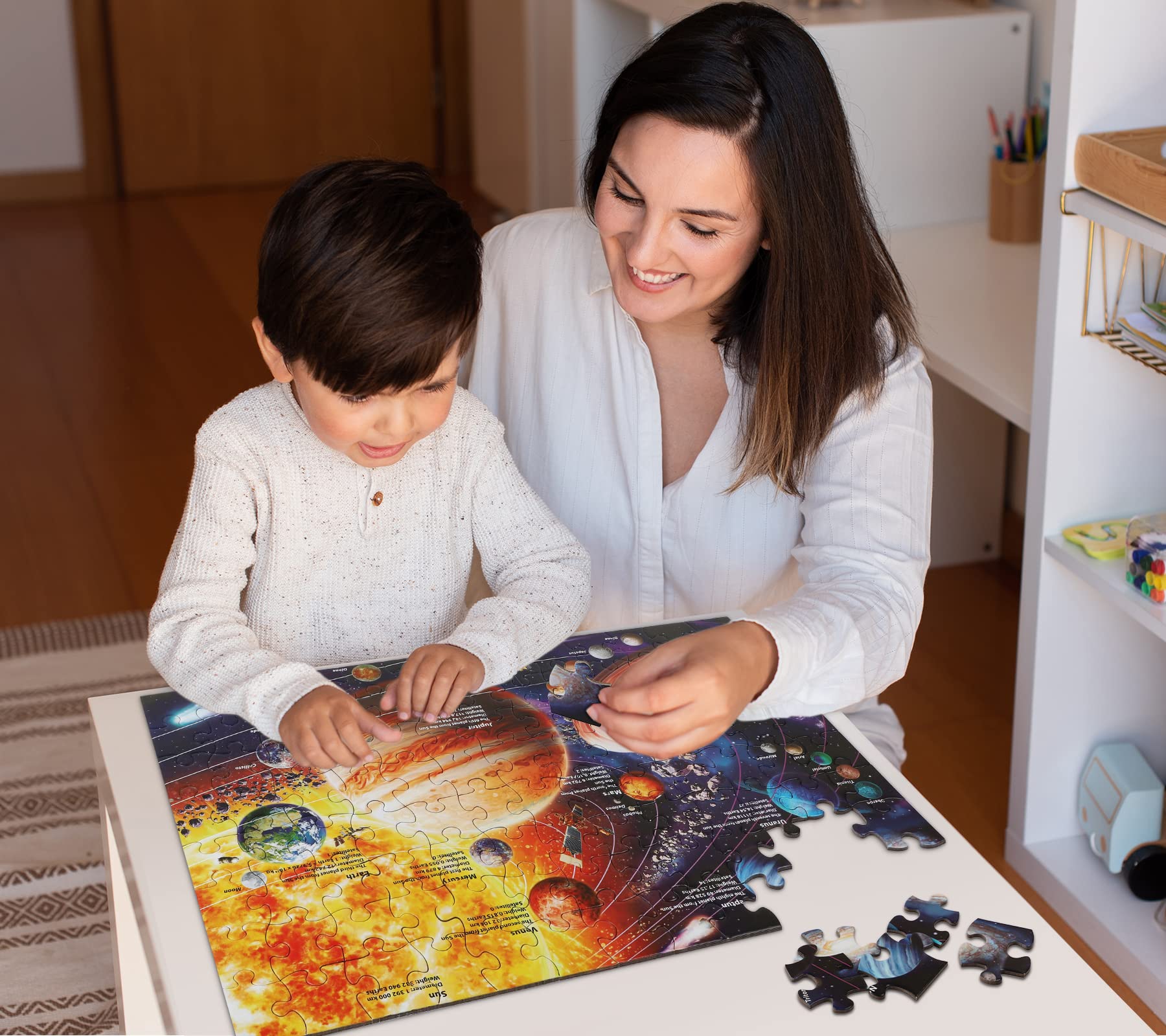 OSBOO Solar System puzzle with detailed planets promotes early science recognition