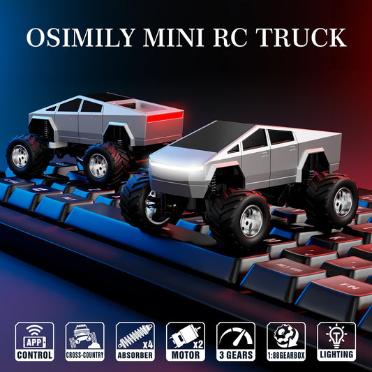 OSIMILY MINI RC Car side metal shell highlights durability for rugged play