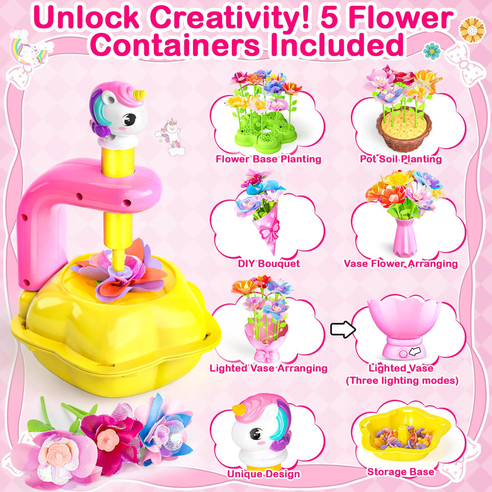 Osllate fabric petals and pistils arranged for vibrant flower crafting.