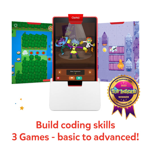 Osmo Awbie adventure with physical blocks controlling the character.