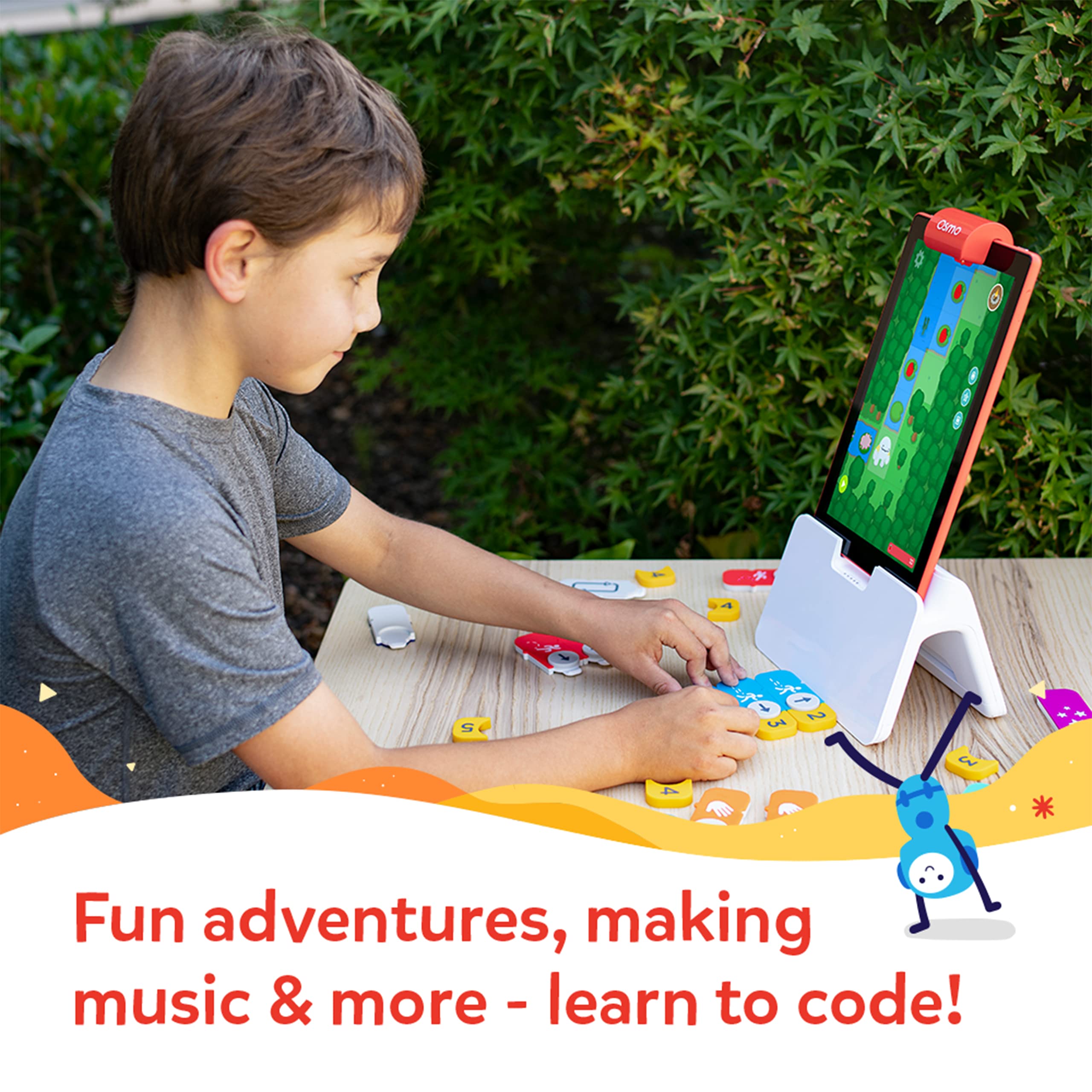 Osmo Coding Jam scene with 300+ sounds encourages rhythm and creativity.
