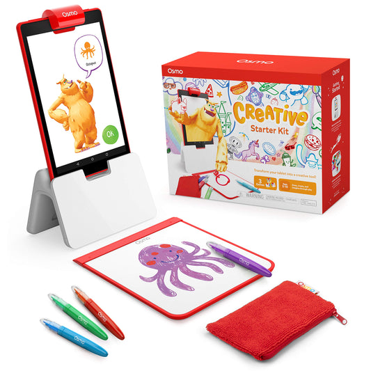 Osmo Creative Starter Kit Fire Base enables hands-on learning with a Fire Tablet.