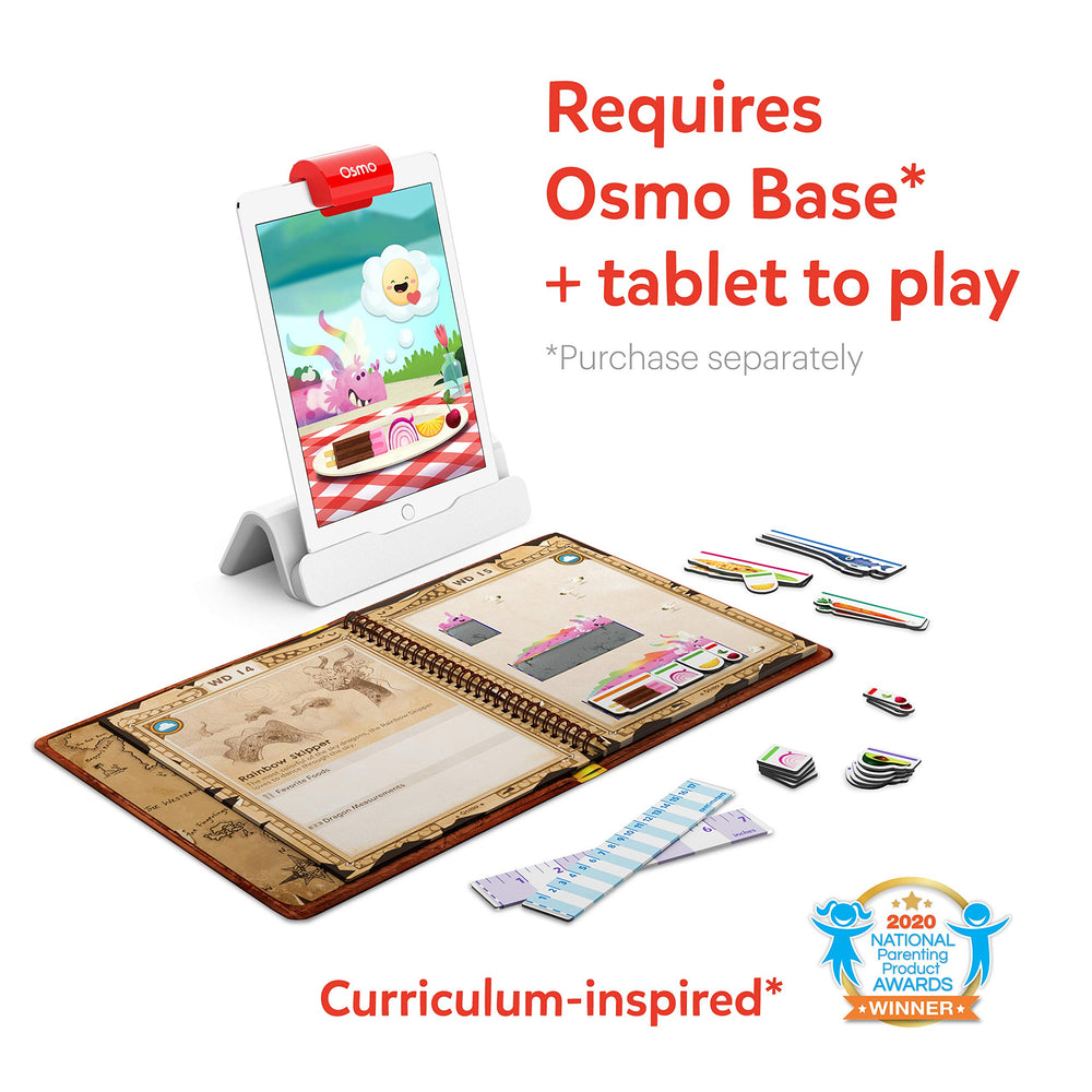 Osmo Math Wizard inch and centimeter rulers enable precise measuring practice.