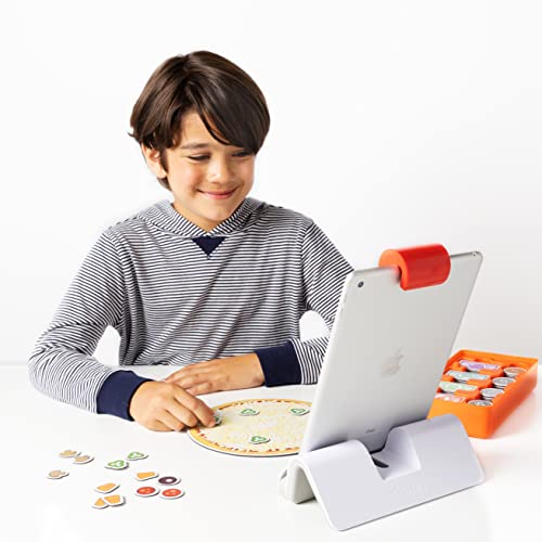 Osmo Pizza Co. age range display for ages 5 to 12 supports play.