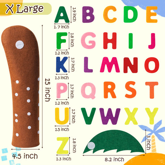 OSNIE felt tree leaves for colorful, tactile letter placement