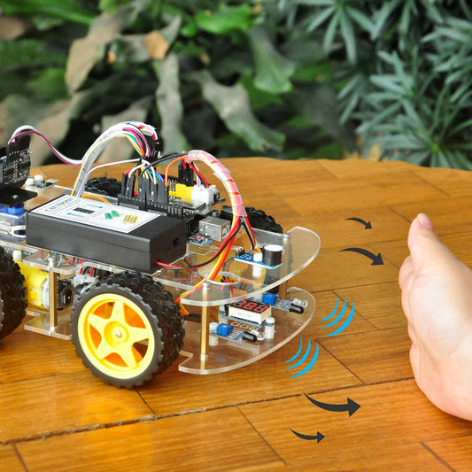 OSOYOO V2.1 robot car with Bluetooth control for remote experiments