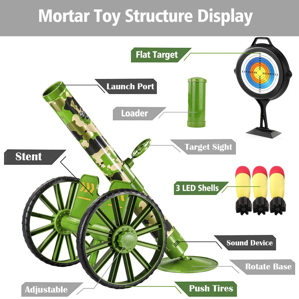 OSQI mortar launcher range up to 16 feet demonstrated clearly