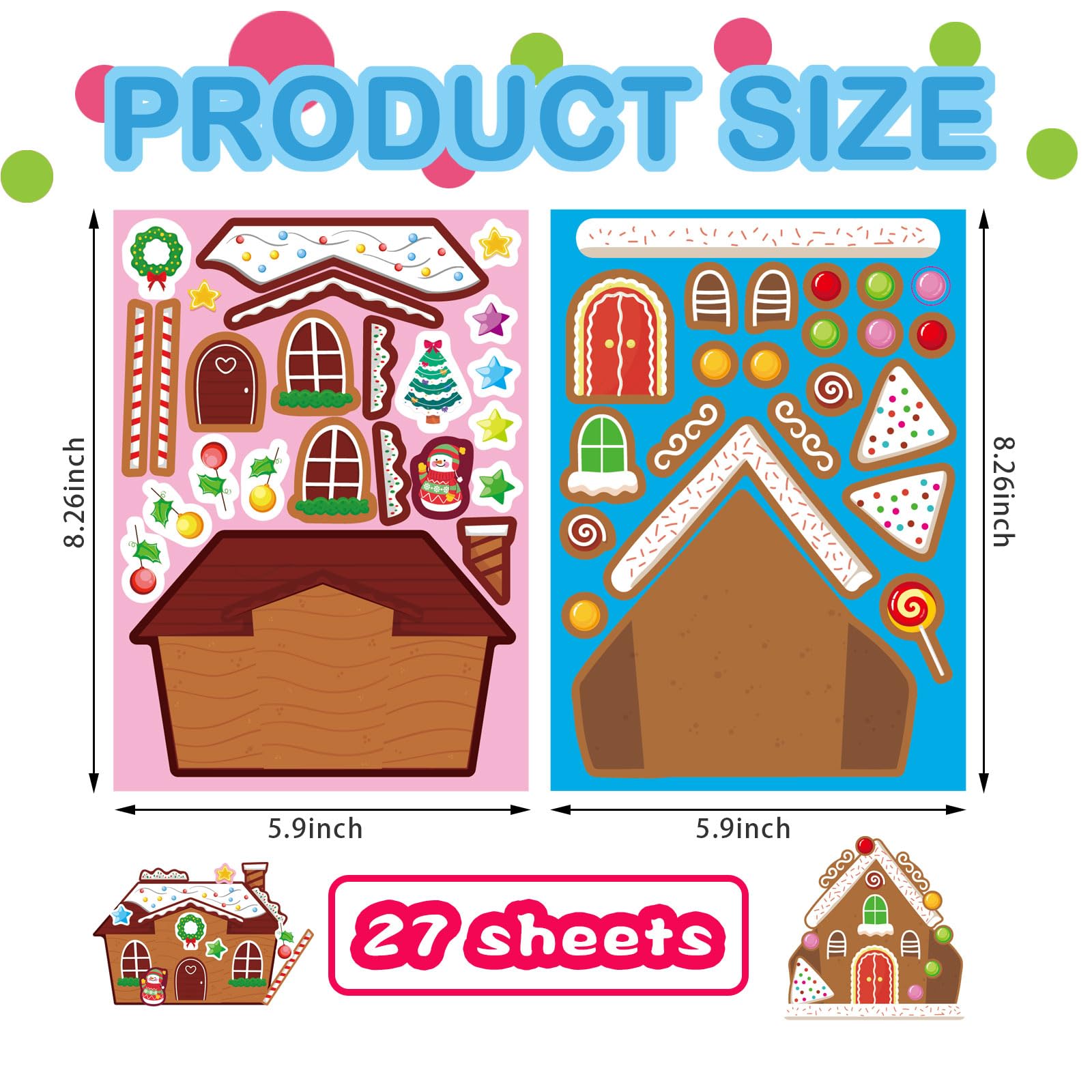 OTAITY christmas-elements-stickers with snowmen and candies to create rich holiday scenes.