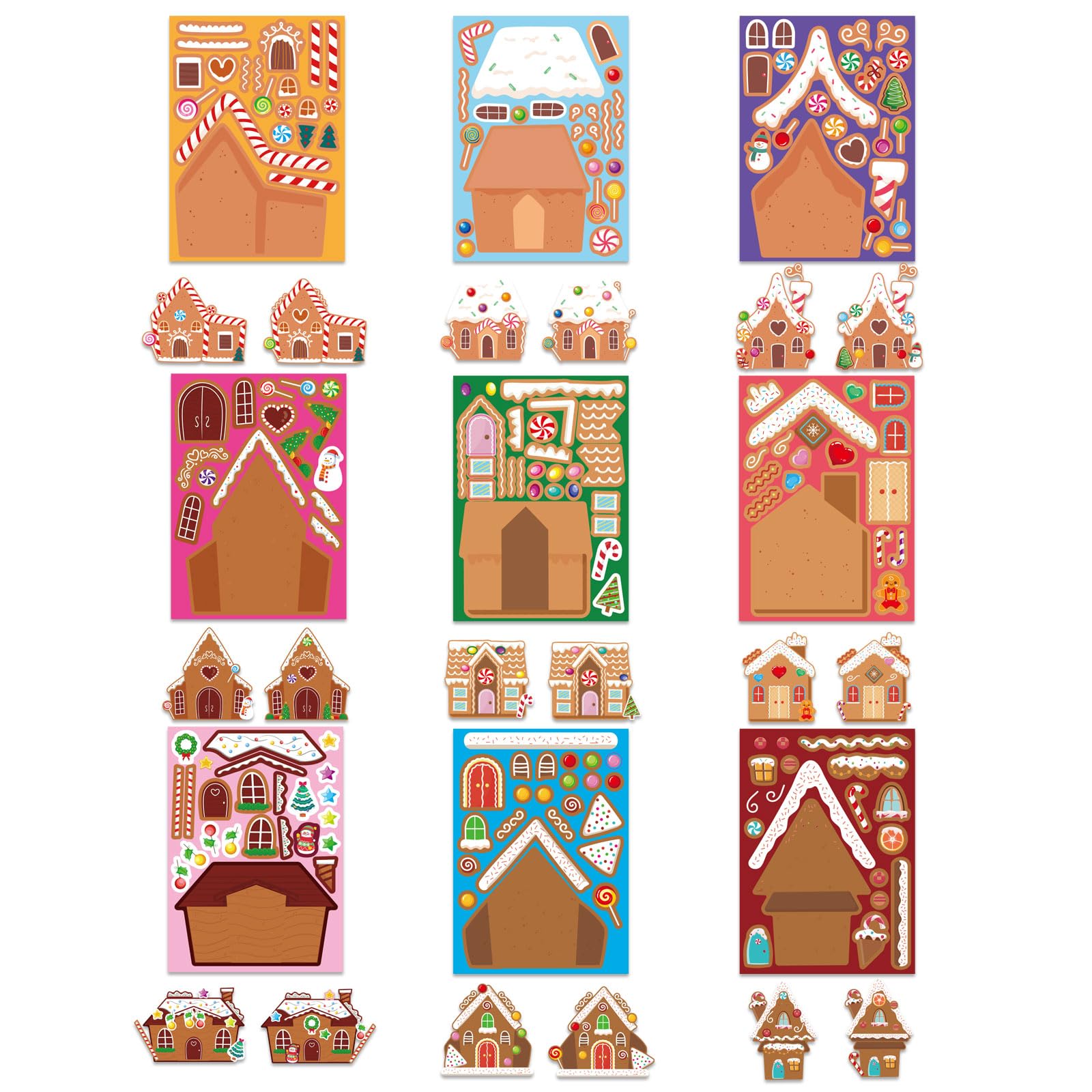 OTAITY gingerbread-house-decor-stickers perfect for gift wrap and greeting cards.