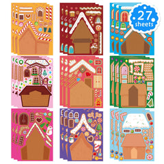 OTAITY gingerbread-house-stickers 27pcs for festive decorating and imaginative kids crafts.