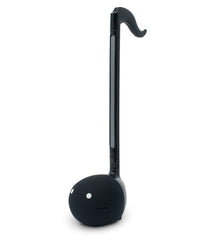 Otamatone black body closeup showcasing compact design for travel.