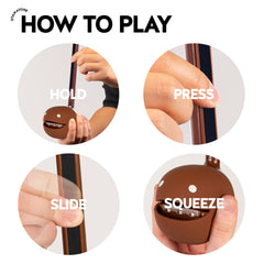 Otamatone Chocolate Edition stem pitch control demonstrates easy tuning for beginners and kids.