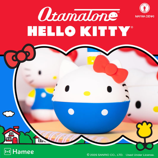 Otamatone Classic Hello Kitty side view showing compact, portable design for travel.