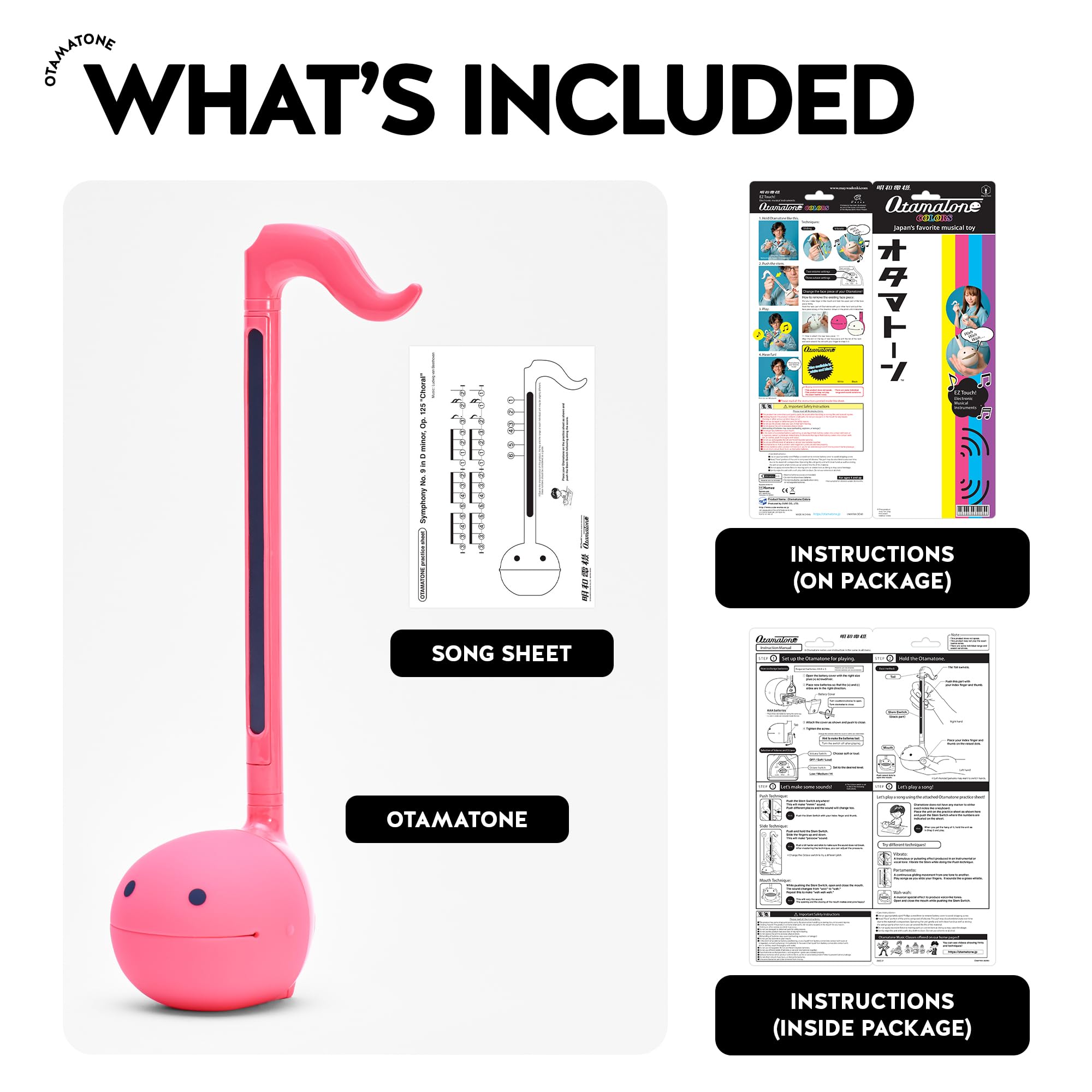Otamatone Classic hot pink portable size fits desks and bags