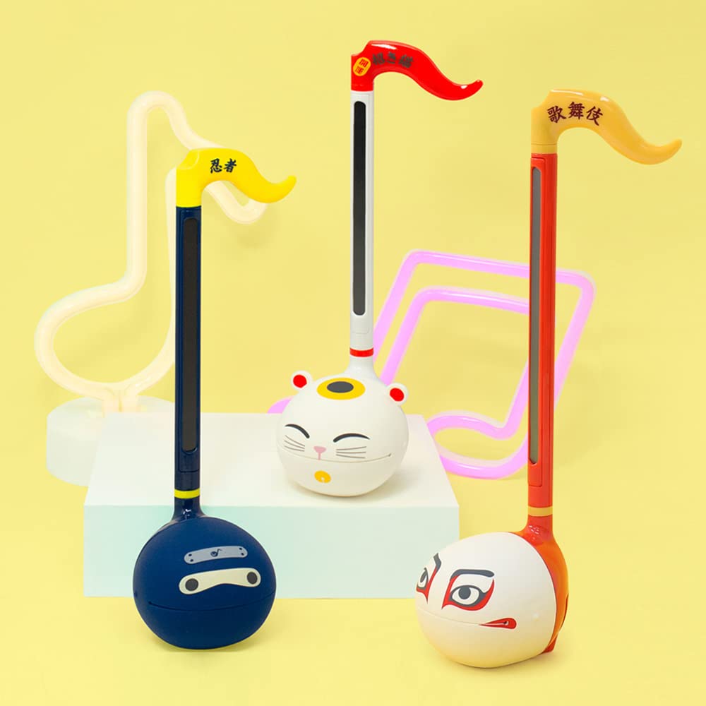 Otamatone Classic Ninja battery cover indicates three AAA power supply