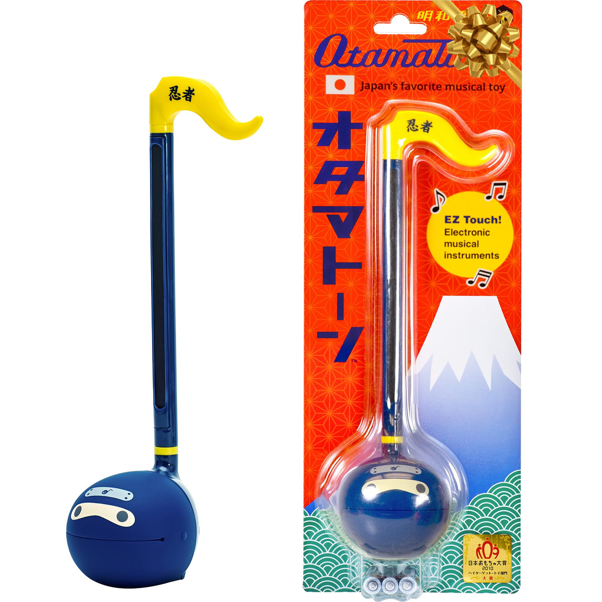 Otamatone Classic Ninja front view shows compact design for travel and quick jams