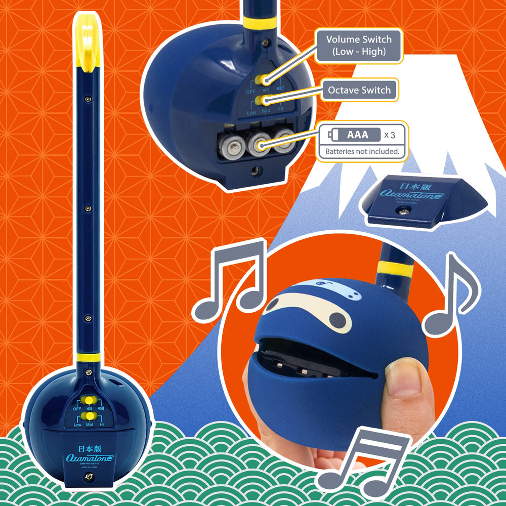 Otamatone Classic Ninja squeezed cheeks for vibrato and expressive sound