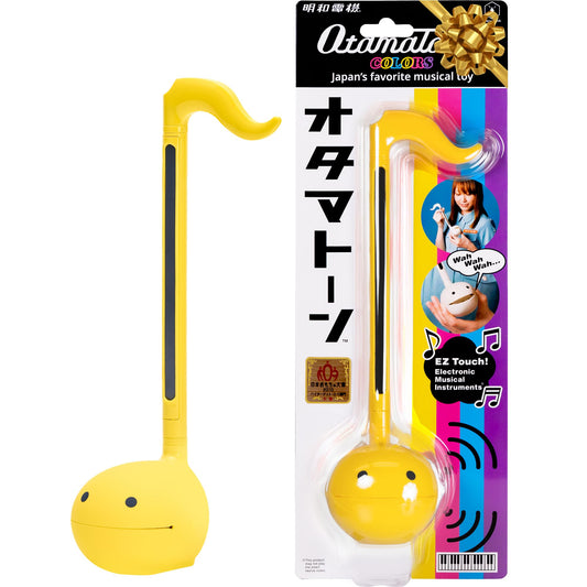 Otamatone Classic Yellow front view highlights compact, portable design for on-the-go music fun.