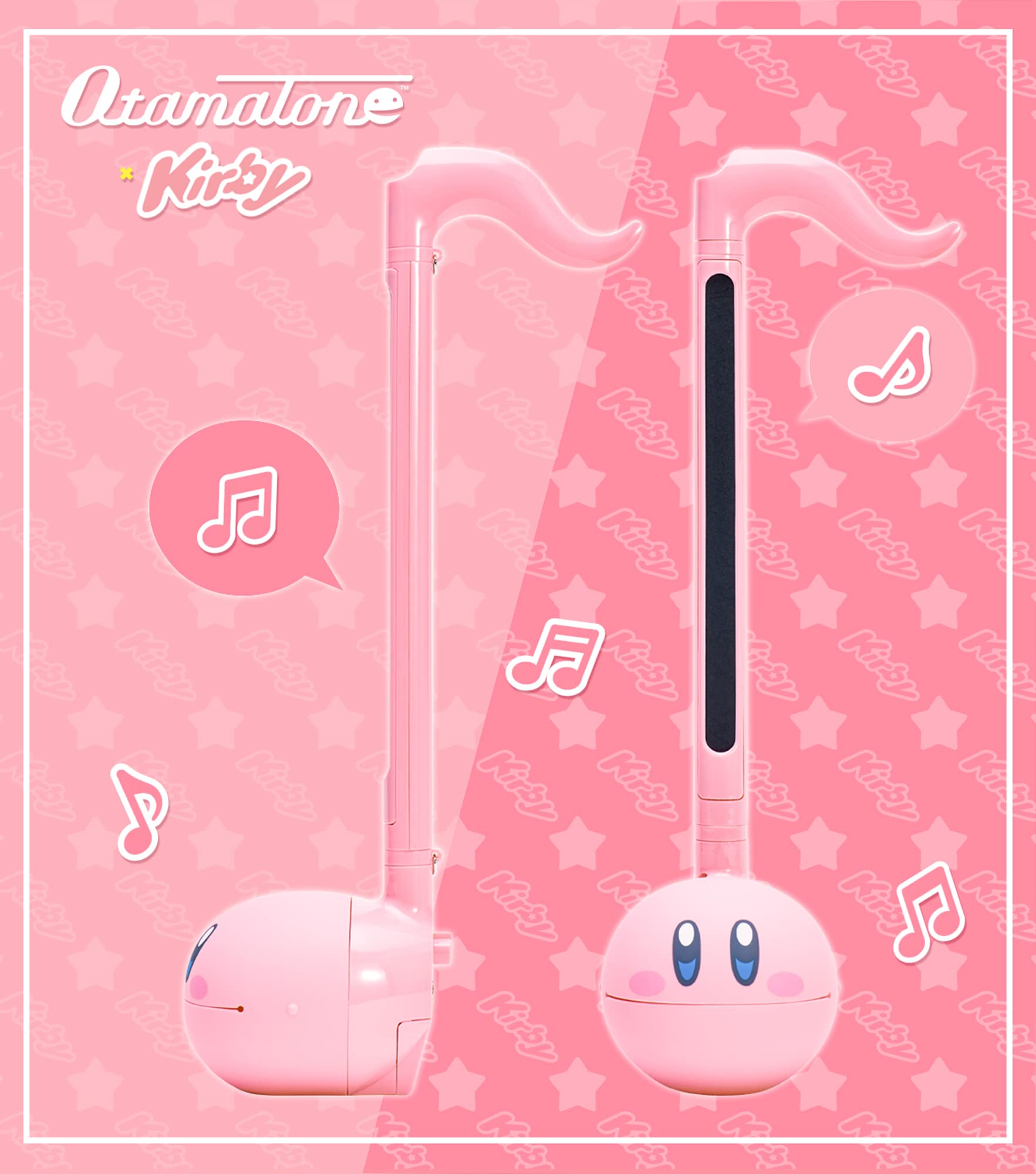 Otamatone Kirby Pink Star Hero battery operation, wireless play anywhere.
