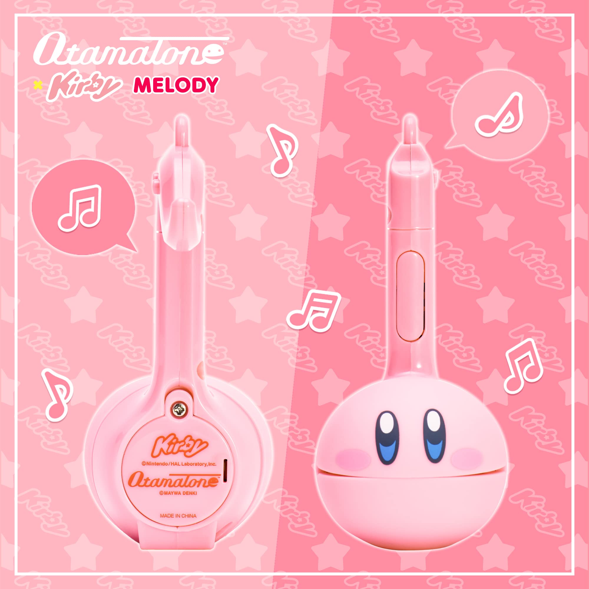 Otamatone Melody Kirby Edition back view highlighting controls and beginner-friendly buttons