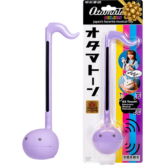Otamatone Purple front view shows compact, portable design for on-the-go music