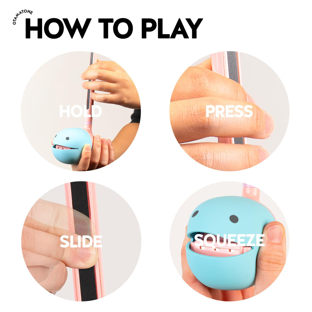Otamatone Unicorn side view, compact design ideal for travel.