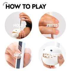 Otamatone White pitch control demonstrates easy pitch variation for creative tunes.
