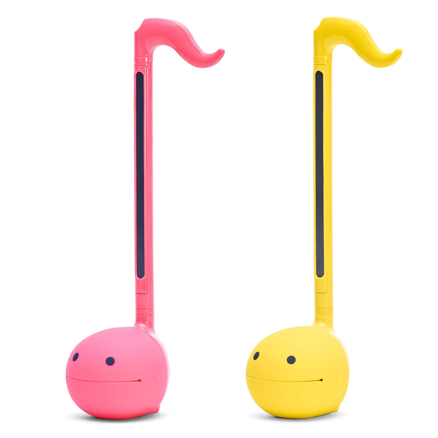 Otamatone yellow regular on desk, portable intro to playful music for all ages.