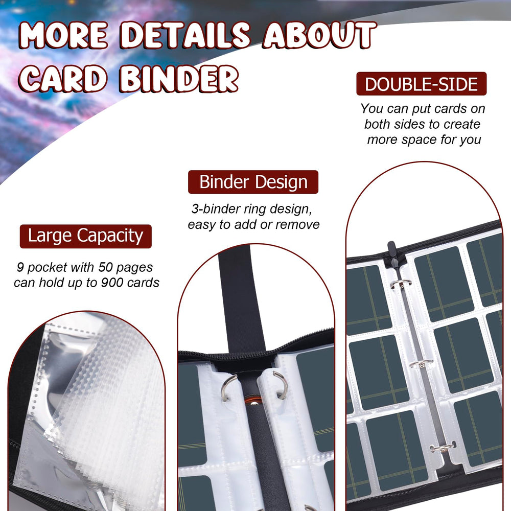 Othran Card Binder zipper closure safeguards cards during transport