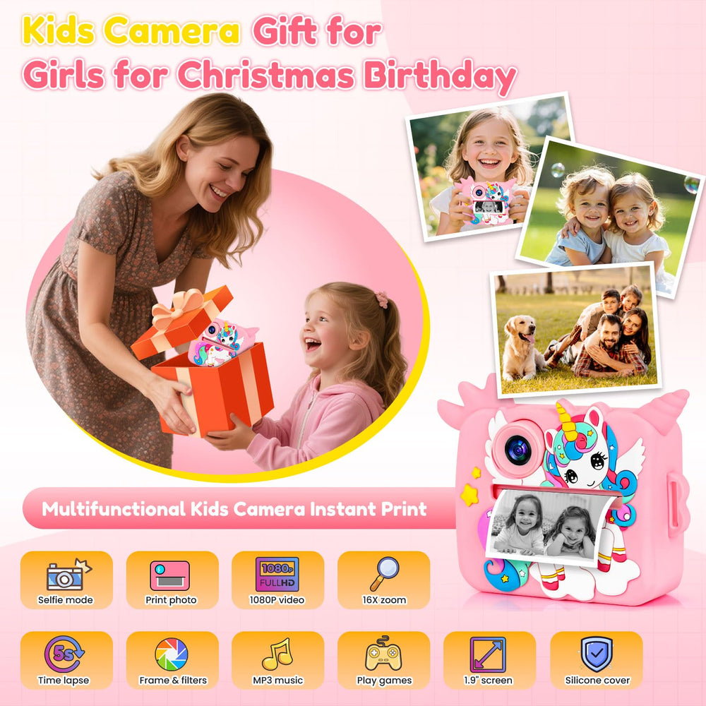 OTJ Kids Camera with child holding demonstrates steady grip for playful photography.