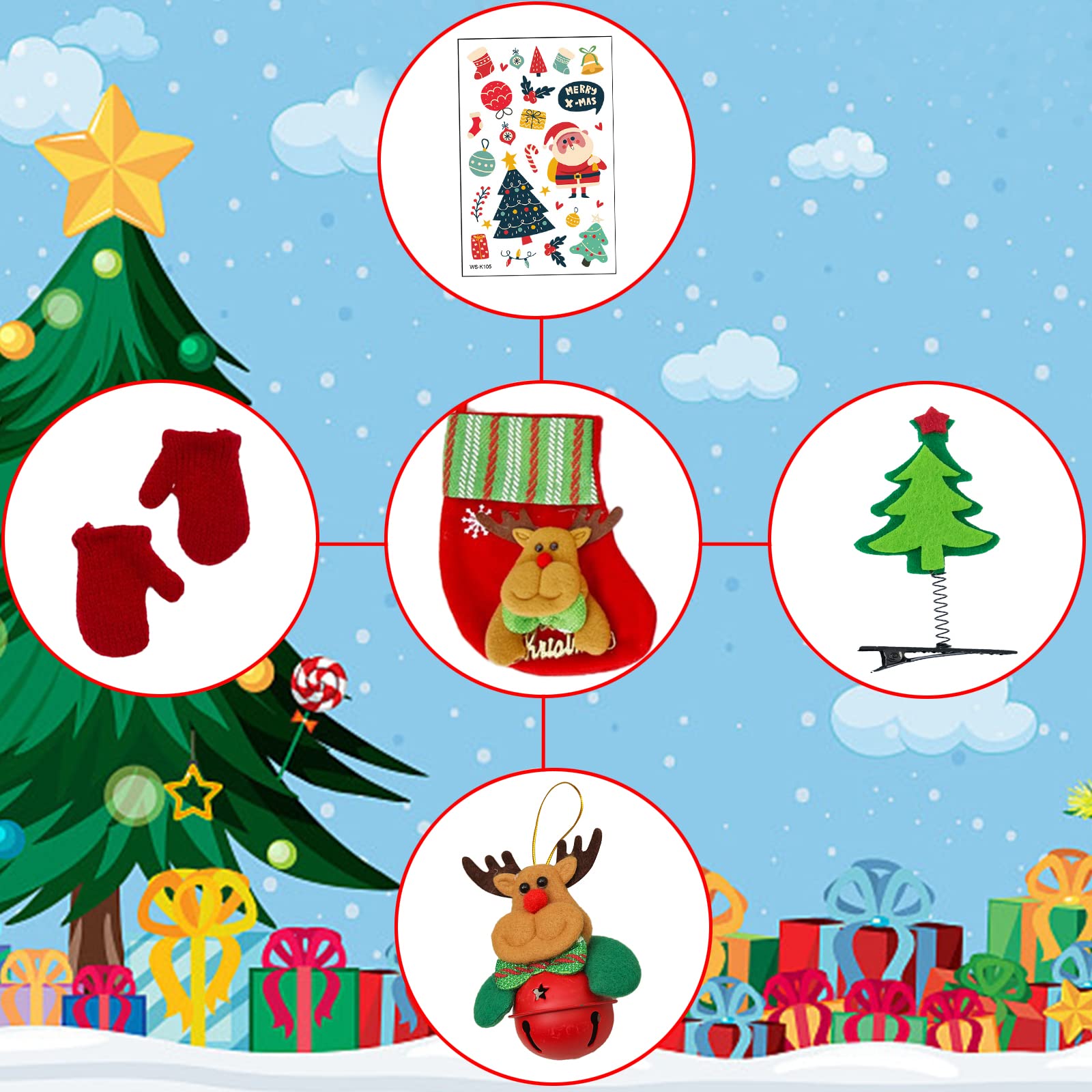 OTMOON Christmas bell and headdress adds seasonal sparkle