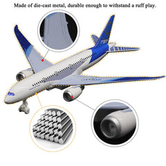 OTONOPI blue airplane toy on display stand for collection