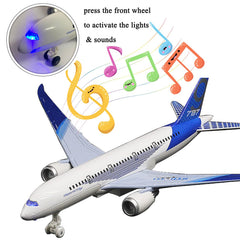 OTONOPI airplane toy blue engines lit during play